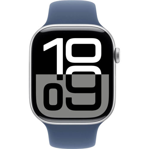 Apple Watch Series 10 42мм Silver Sport Band цвета « Синий» M/L