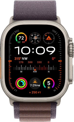 Apple Watch Ultra 2 корпус из титана, ремешок Indigo Alpine Loop Small