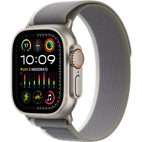 Apple Watch Ultra 2 корпус из титана, ремешок Green/Gray Trail Loop M/L