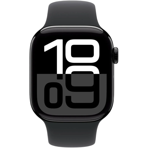 Apple Watch Series 10 44mm Jet Black Sport Band цвета «Черный» S/M