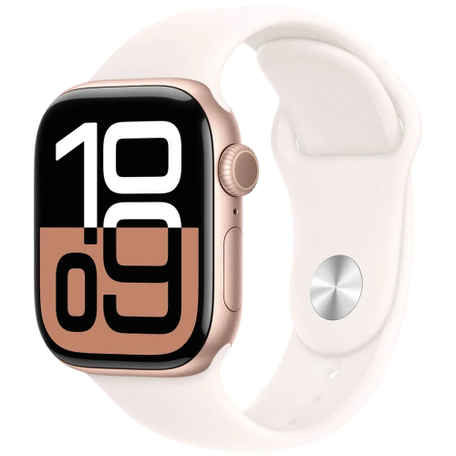 Apple Watch Series 10 46mm Rose Gold Sport Band цвета «Румянец» S/M